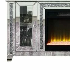 Fireplace with LED TV Stand for TVs up to 58" Silver/Black - Benzara 7 Fireplace with LED TV Stand for TVs up to 58" Silver/Black - Benzara -Cheap TV Stands Store unnamed file 5936