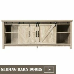 Costway TV Stand Media Center Console Cabinet Sliding Barn Door for TV's 60'' -Cheap TV Stands Store unnamed file 5957