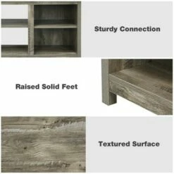 Costway 58'' 2-Tier TV Stand Entertainment Media Center Console Up to 65'' Grey -Cheap TV Stands Store unnamed file 5982