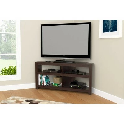 Corner TV Stand for TVs up to 60" Espresso - Inval 3 Corner TV Stand for TVs up to 60" Espresso - Inval