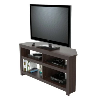 Corner TV Stand for TVs up to 60" Espresso - Inval 4 Corner TV Stand for TVs up to 60" Espresso - Inval - Image 2
