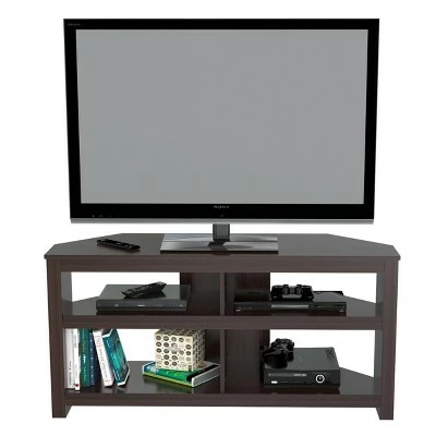 Corner TV Stand for TVs up to 60" Espresso - Inval 5 Corner TV Stand for TVs up to 60" Espresso - Inval - Image 3
