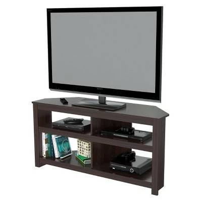 Corner TV Stand for TVs up to 60" Espresso - Inval 8 Corner TV Stand for TVs up to 60" Espresso - Inval - Image 6