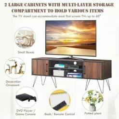 Costway TV Stand Media Center Storage Cabinet & Shelf Hold up to 60''TV W/ Metal leg 16 Costway TV Stand Media Center Storage Cabinet & Shelf Hold up to 60''TV W/ Metal leg -Cheap TV Stands Store unnamed file 6105