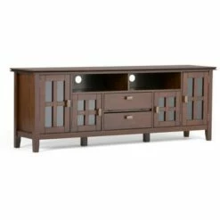 Stratford Solid Wood TV Stand for TVs up to 80" - WyndenHall Black -Cheap TV Stands Store unnamed file 6146