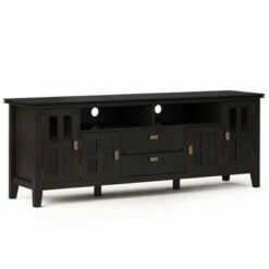 Stratford Solid Wood TV Stand for TVs up to 80" - WyndenHall Black -Cheap TV Stands Store unnamed file 6149