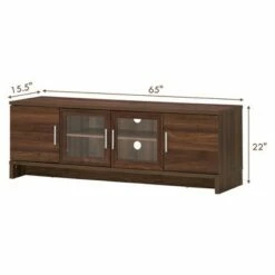 Costway TV Stand Media Entertainment Center for TV's up to 70'' w/ Storage Cabinet