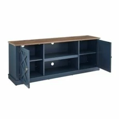 58" TV Stand for TVs up to 64" Navy/Walnut - Home Essentials -Cheap TV Stands Store unnamed file 6173
