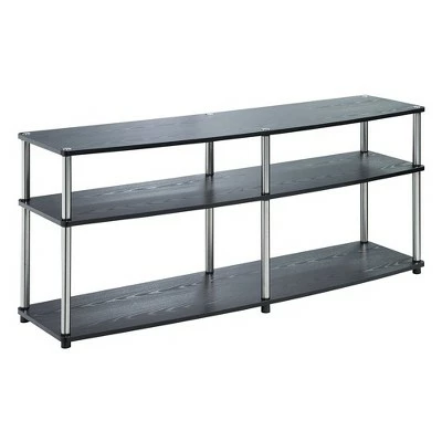 3 Tier TV Stand for TVs up to 60" - Breighton Home Black 5 3 Tier TV Stand for TVs up to 60" - Breighton Home Black - Image 3