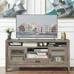 Costway TV Stand Tall Entertainment Center Hold up to 65'' TV w/ Glass Storage & Drawer 13 Costway TV Stand Tall Entertainment Center Hold up to 65'' TV w/ Glass Storage & Drawer -Cheap TV Stands Store unnamed file 6246