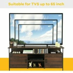 Costway 58'' Wood TV Stand Entertainment Media Center Console w/ Storage Cabinet -Cheap TV Stands Store unnamed file 6284