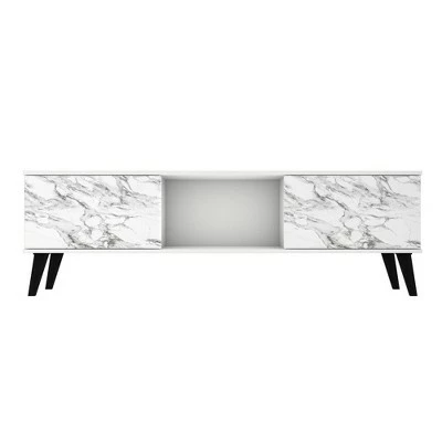 Doyers TV Stand for TVs up to 60" - Manhattan Comfort White/brown 14 Doyers TV Stand for TVs up to 60" - Manhattan Comfort White/brown - Image 12