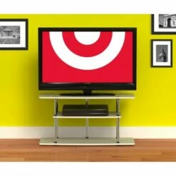 Designs2Go 3 Tier Wide TV Stand for TVs up to 42" - Breighton Home Gray