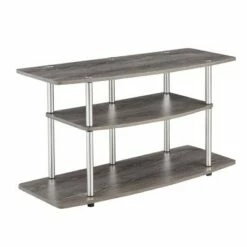 Designs2Go 3 Tier Wide TV Stand for TVs up to 42" - Breighton Home Gray -Cheap TV Stands Store unnamed file 6334