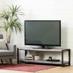 Gimetri TV Stand for TVs up to 65" - South Shore Driftwood Gray