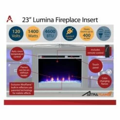 Yorkshire Fireplace TV Stand For TVs Up To 70" Wide - Room & Joy Blonde Oak -Cheap TV Stands Store unnamed file 637