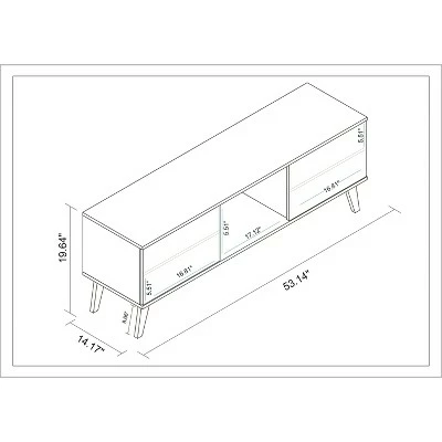 Doyers TV Stand for TVs up to 50" - Manhattan Comfort White 4 Doyers TV Stand for TVs up to 50" - Manhattan Comfort White - Image 2