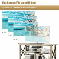 Costway Modern TV Stand for TV's up to 55" w/ 3-Tier Open Shelves -Cheap TV Stands Store unnamed file 6468