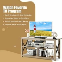 Costway Modern TV Stand for TV's up to 55" w/ 3-Tier Open Shelves -Cheap TV Stands Store unnamed file 6469
