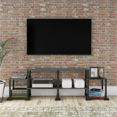 Agate Toolless TV Stand for TVs up to 50" - Room & Joy Espresso 3 Agate Toolless TV Stand for TVs up to 50" - Room & Joy Espresso