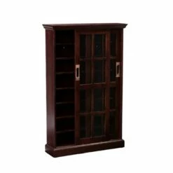 Southern Enterprises Sliding Door Media Cabinet Espresso 49" - Aiden Lane