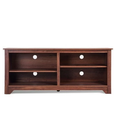 Costway 58'' TV Stand Entertainment Media Center Console Wood Storage Furniture Espresso 10 Costway 58'' TV Stand Entertainment Media Center Console Wood Storage Furniture Espresso - Image 8