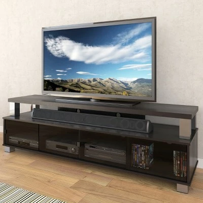Bromley 2 Tier Ravenwood TV Stand for TVs up to 80" Black - Sonax 4 Bromley 2 Tier Ravenwood TV Stand for TVs up to 80" Black - Sonax - Image 2