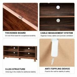 Costway 58'' Modern Wood TV Stand Console Storage Entertainment Media Center for Living Room -Cheap TV Stands Store unnamed file 6583