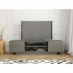 Marble TV Stand for TVs up to 72" - Nexera White
