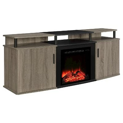Kimmel Electric Fireplace TV Console for TVs up to 70" - Room & Joy Cherry 3 Kimmel Electric Fireplace TV Console for TVs up to 70" - Room & Joy Cherry