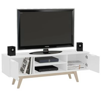 Manhattan TV Stand for TVs up to 55" - Chique White/oak 4 Manhattan TV Stand for TVs up to 55" - Chique White/oak - Image 2