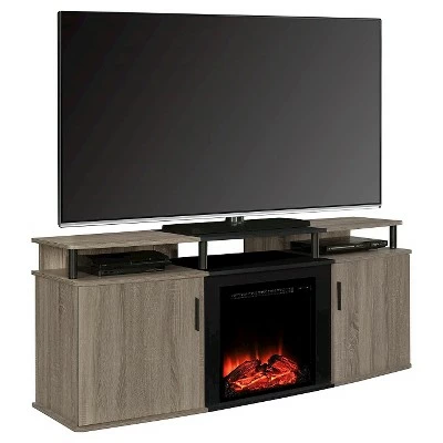 Kimmel Electric Fireplace TV Console for TVs up to 70" - Room & Joy Cherry 4 Kimmel Electric Fireplace TV Console for TVs up to 70" - Room & Joy Cherry - Image 2