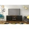 Hexagon 2 Door TV Stand for TVs up to 80" Black/Truffle - Nexera