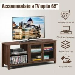 Costway TV Stand Entertainment Center for TV's up to 65''w/ 2 Metal Mesh Doors Walnut 15 Costway TV Stand Entertainment Center for TV's up to 65''w/ 2 Metal Mesh Doors Walnut -Cheap TV Stands Store unnamed file 6747