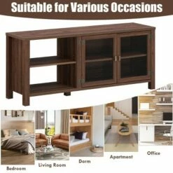 Costway TV Stand Entertainment Center for TV's up to 65''w/ 2 Metal Mesh Doors Walnut 16 Costway TV Stand Entertainment Center for TV's up to 65''w/ 2 Metal Mesh Doors Walnut -Cheap TV Stands Store unnamed file 6748