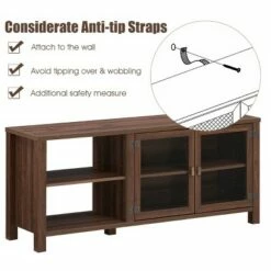 Costway TV Stand Entertainment Center for TV's up to 65''w/ 2 Metal Mesh Doors Walnut 18 Costway TV Stand Entertainment Center for TV's up to 65''w/ 2 Metal Mesh Doors Walnut -Cheap TV Stands Store unnamed file 6750