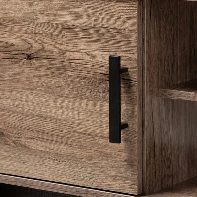 2 Door Arend Two-Tone Wood TV Stand for TVs up to 55" Brown - Baxton Studio 3 2 Door Arend Two-Tone Wood TV Stand for TVs up to 55" Brown - Baxton Studio