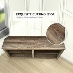 Costway 58'' Corner TV Stand 4 Cubby Entertainment Media Console w/ 2 Shelves -Cheap TV Stands Store unnamed file 6830