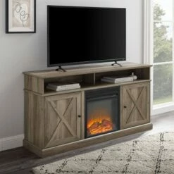 Beaux Farmhouse Barn Door with Electric Fireplace TV Stand for TVs up to 65" - Saracina Home Rustic Oak/brushed White 16 Beaux Farmhouse Barn Door with Electric Fireplace TV Stand for TVs up to 65" - Saracina Home Rustic Oak/brushed White -Cheap TV Stands Store unnamed file 684