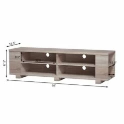 Costway TV Stand Entertainment Media Center Console For TV's up to 65'' w/Storage Shelves