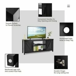 Costway 59'' TV Stand Media Console Center w/ Storage Cabinet for 65'' TV NaturalBlackCoffee 21 Costway 59'' TV Stand Media Console Center w/ Storage Cabinet for 65'' TV NaturalBlackCoffee -Cheap TV Stands Store unnamed file 6915