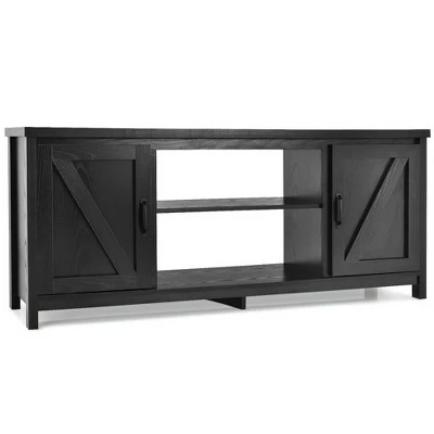 Costway 59'' TV Stand Media Console Center w/ Storage Cabinet for 65'' TV NaturalBlackCoffee 11 Costway 59'' TV Stand Media Console Center w/ Storage Cabinet for 65'' TV NaturalBlackCoffee - Image 9