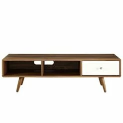 Transmit TV Stand for TVs up to 55" Walnut White - Modway -Cheap TV Stands Store unnamed file 6932