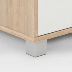 Hollywood TV Stand for TVs up to 85" with Doors White/Brown Wood Grain - CorLiving -Cheap TV Stands Store unnamed file 6956