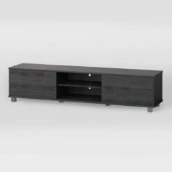 Hollywood TV Stand for TVs up to 85" with Doors Dark Gray Wood Grain - CorLiving -Cheap TV Stands Store unnamed file 6961