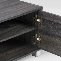 Hollywood TV Stand for TVs up to 85" with Doors Dark Gray Wood Grain - CorLiving -Cheap TV Stands Store unnamed file 6965