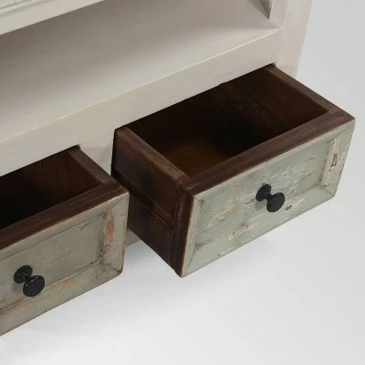 Packard Boho 2 Drawer TV Stand for TVs up to 33" White - Christopher Knight Home 5 Packard Boho 2 Drawer TV Stand for TVs up to 33" White - Christopher Knight Home - Image 3