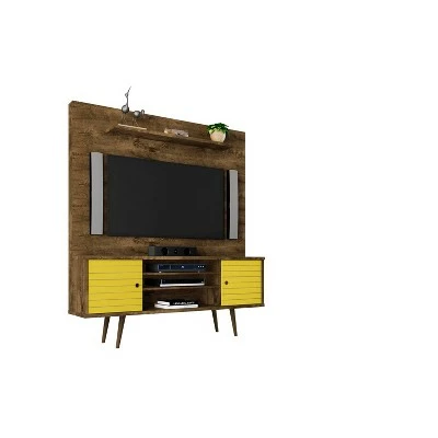 Liberty Freestanding Entertainment Center with Overhead Shelf TV Stand for TVs up to 60" - Manhattan Comfort 3d Prints White 9 Liberty Freestanding Entertainment Center with Overhead Shelf TV Stand for TVs up to 60" - Manhattan Comfort 3d Prints White - Image 7