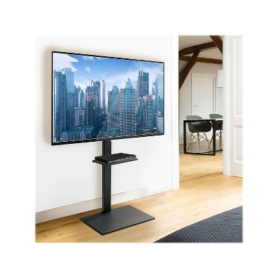 Mount-It! Metal Height-Adjustable TV Stand with Shelf Black Screens up to 55" (MI-1877) 8 Mount-It! Metal Height-Adjustable TV Stand with Shelf Black Screens up to 55" (MI-1877) - Image 6