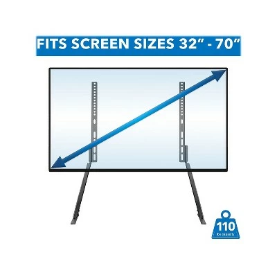 Mount-It! Steel Universal Tilting Tabletop TV Stand Black Screens up to 70" (MI-859) 5 Mount-It! Steel Universal Tilting Tabletop TV Stand Black Screens up to 70" (MI-859) - Image 3